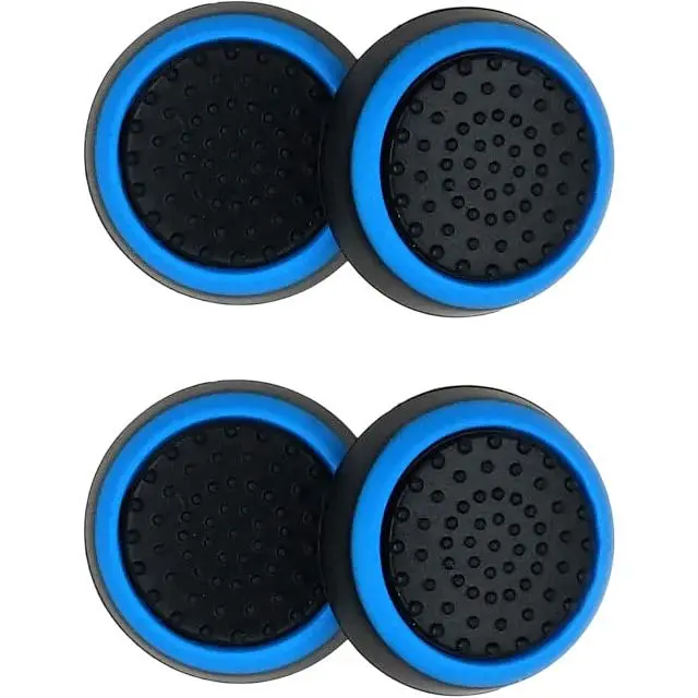 Накладки на стіки Thumb Grips 4-pack для PS4/PS5/Xbox Black Blue [122998] - фото 3