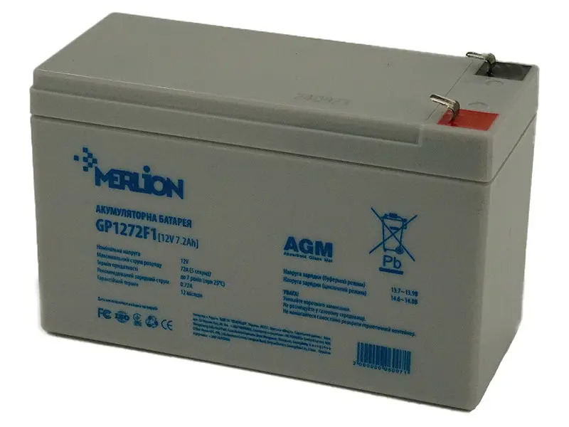 Акумулятор для ДБЖ MERLION 12V-7,2Ah (GP1272F1)