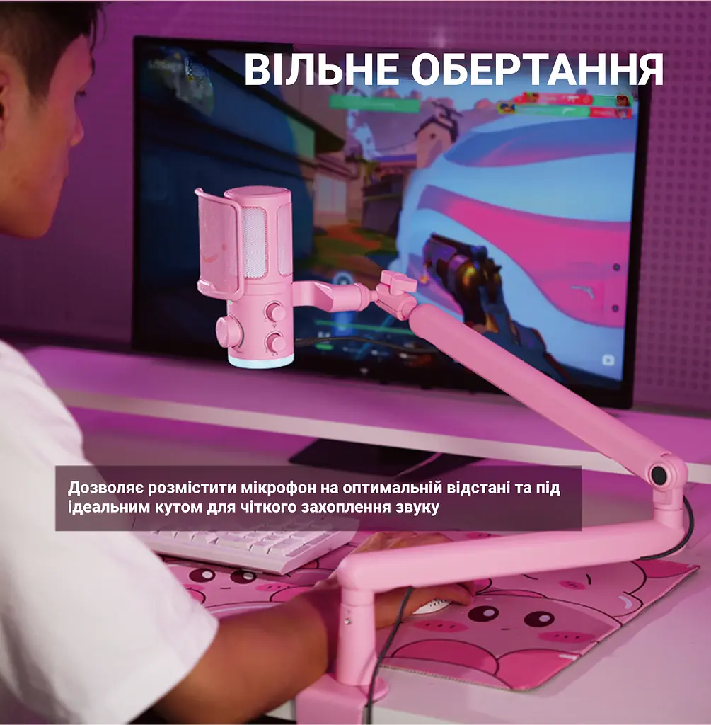 Микрофон Fifine Pink конденсаторный USB (TAM6P) - фото 5