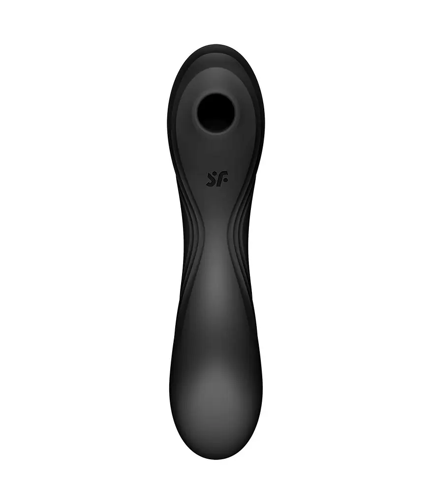 Вакуумный стимулятор клитора с вибрацией Satisfyer Curvy Trinity 4 черный - фото 2