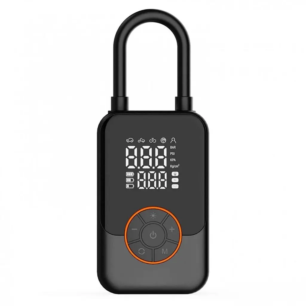 Портативный компрессор Yaoen 221 USB+DC 150PSI 3000mAh (YPSBU3015B 5361) Черный - фото 3