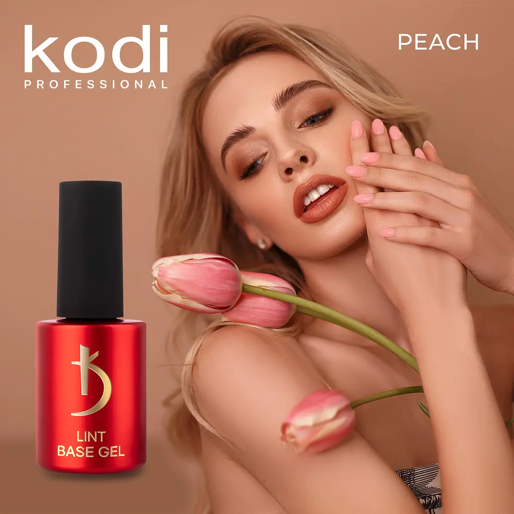 Базовое покрытие для гель-лака Kodi Lint Base Gel Peach 7 мл - фото 2