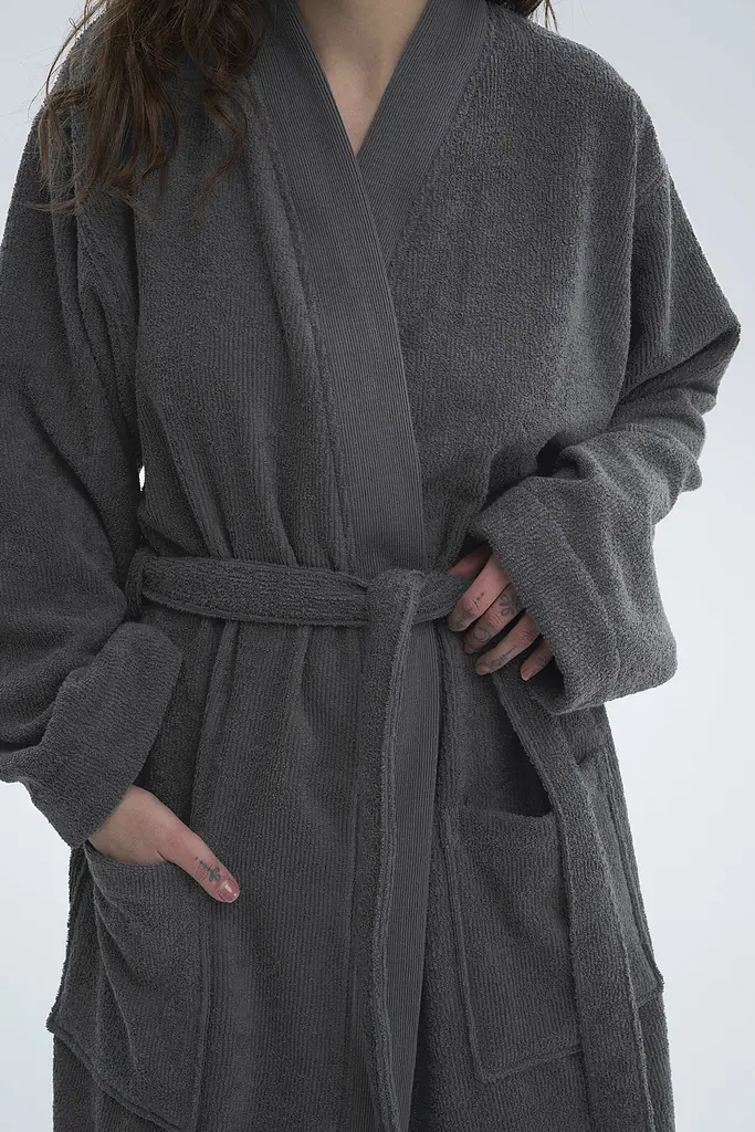 Халат-кимоно Lotus Home - Vera антрацит S/M - фото 4