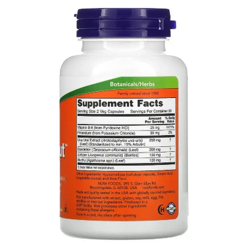 Трави Now Foods Баланс рідини, Water Out, Fluid Balance, Now Foods, 100 веге (NOW-01908) - фото 2