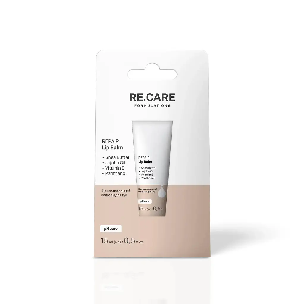 Відновлювальний бальзам для губ Repair Lip Balm RE.CARE 15 мл - фото 2