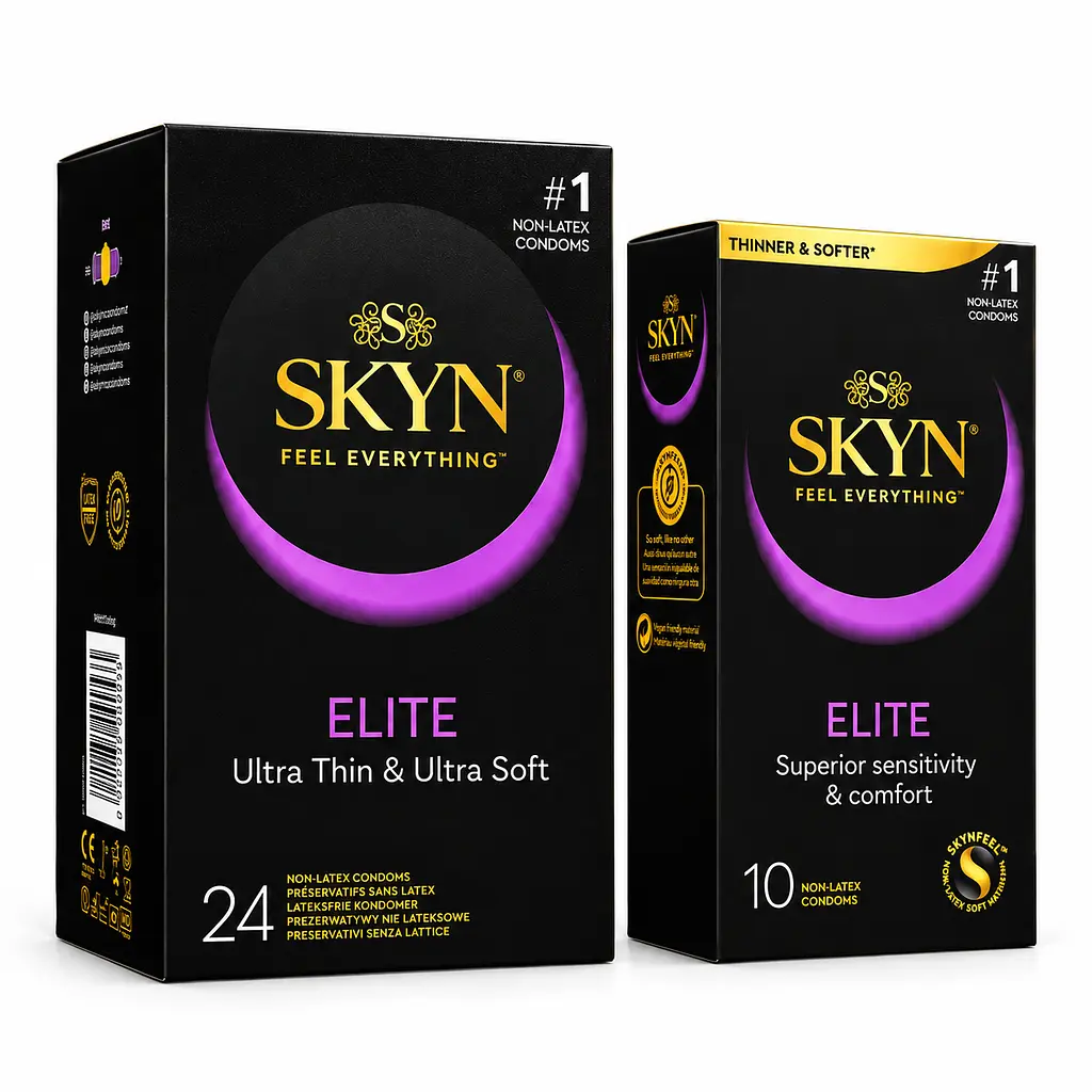Презервативи Skyn Elite безлатексні 34 шт — ультратонкі поліізопренові презервативи з максимальними відчуттями