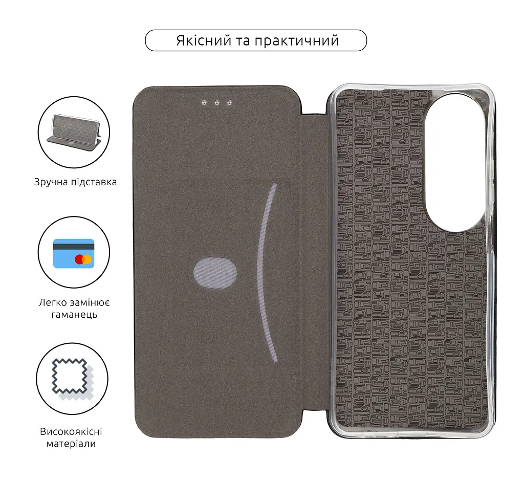 Чехол-книжка для OPPO A60 4G, G-Case, черный, кожаный чехол-книга из экокожи (PU) и TPU, с магнитом, с подставкой и вместительным кардхолдером, противоударный, защита всего корпуса, ArmorStandart (ARM78580) - фото 3