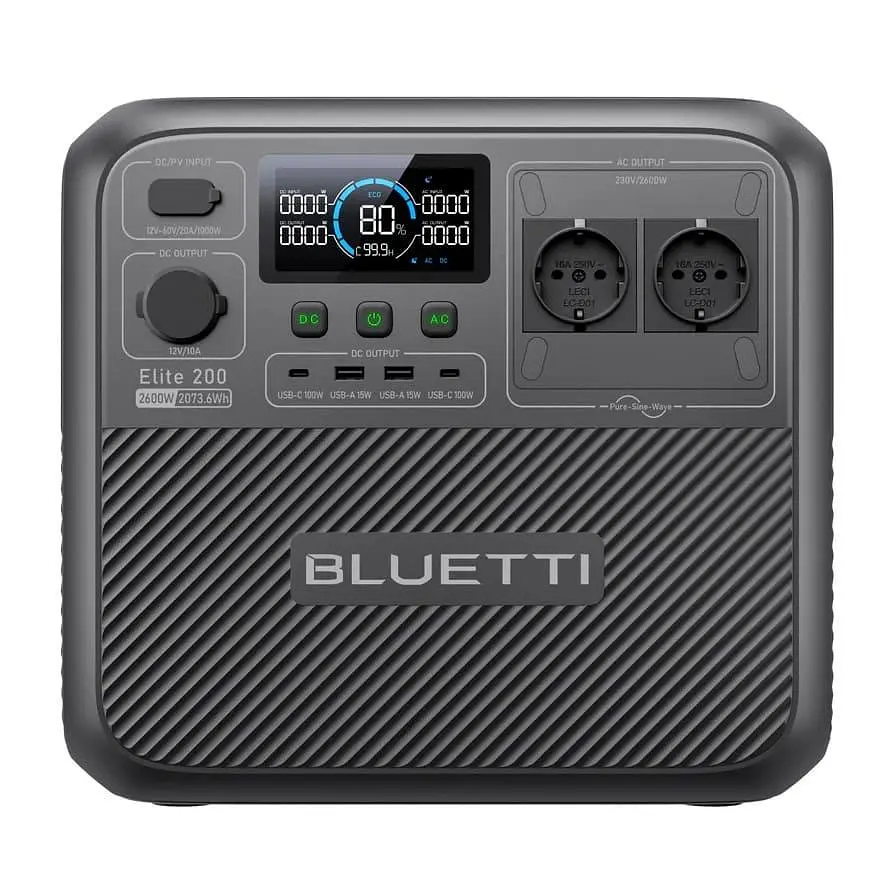 Портативна зарядна станція Bluetti Elite 200 V2 LiFePO4, 2073.6 Вт/ч 2700 Вт (EL200V2) - фото 2