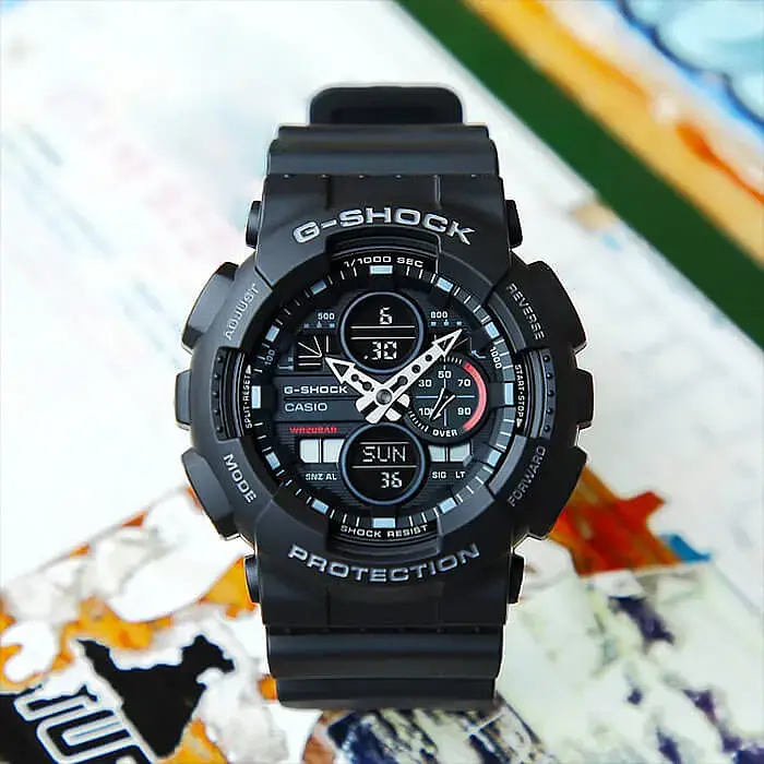 Чоловічі наручні годинники протиударні Casio G-Shock GA-140-1A1ER Оригінал Японія з полімерним ремінцем - фото 2