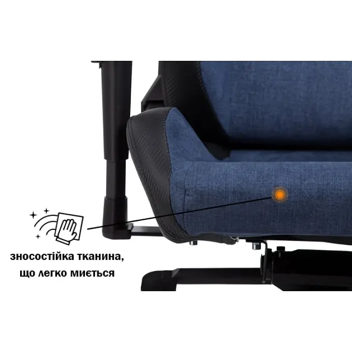 Геймерське крісло GT Racer чорне з темно-синім (X-8005 Dark Blue/Black) - фото 2