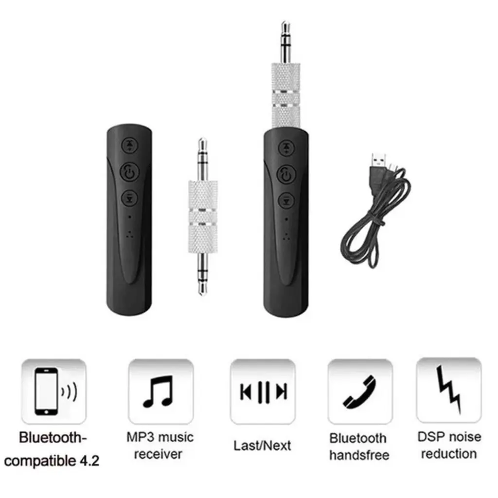 Bluetooth адаптер для навушників No Brand AutoSabb Bluetooth 4.1 аудіо AUX 3.5 мм jack - фото 3