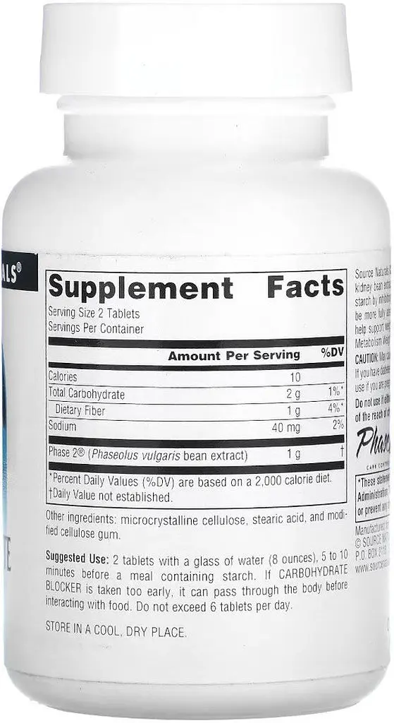 Натуральная добавка Source Naturals Phase 2 Carbohydrate Blocker, 30 таблеток - фото 2