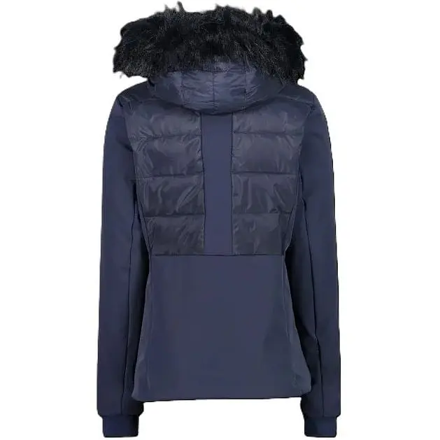 Куртка CMP Women's Stretch Twill Ski Jacket with Faux Fur Hood Dark Blue L (1097-31W0066F-N950 42) - фото 2