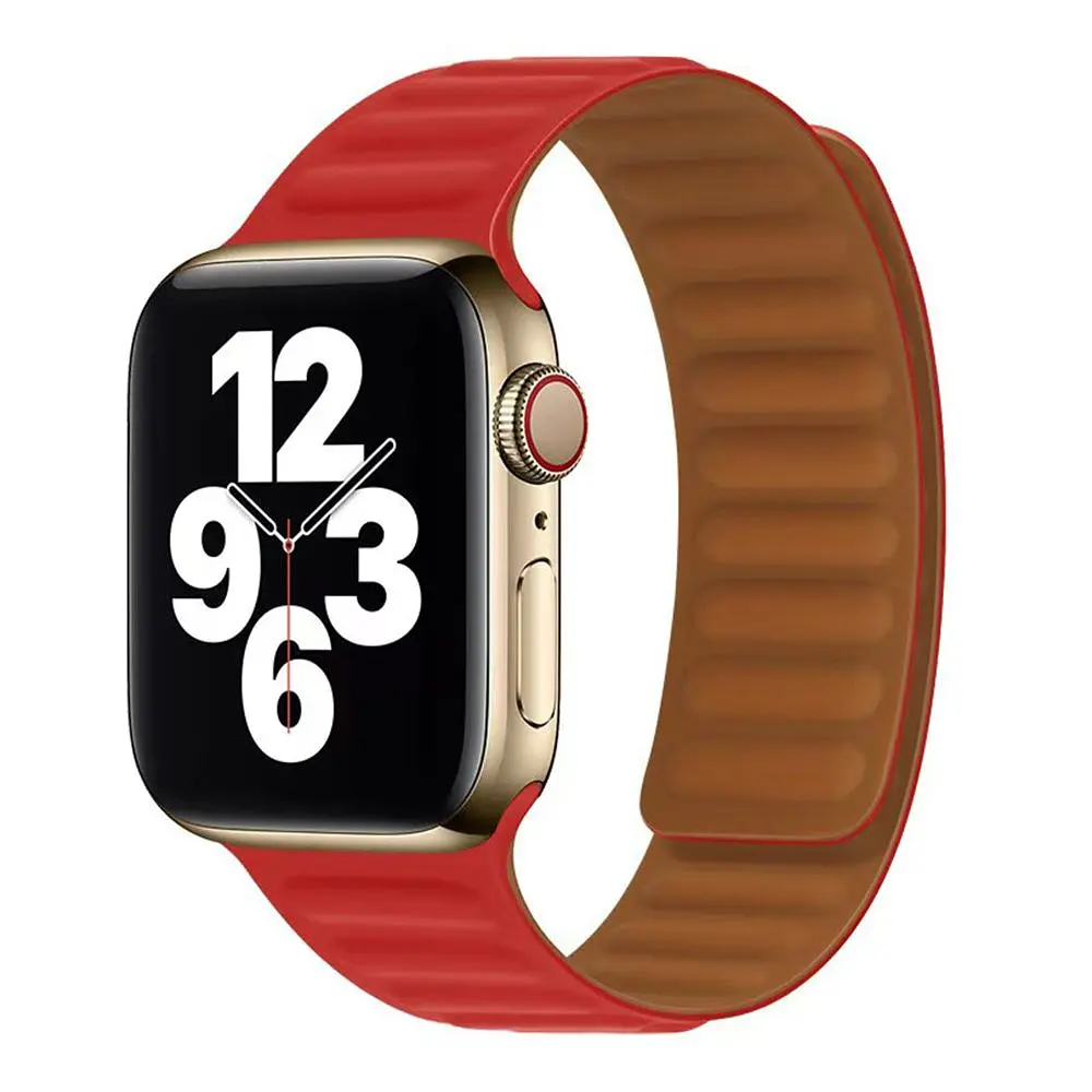 Магнітний ремінець Magnetic Soft Touch Apple Watch 41/Watch 40/Watch 38mm Red (37190_3610695)