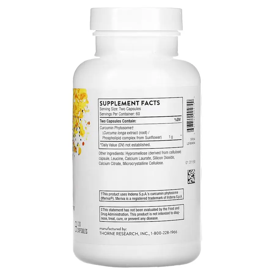 Куркумін Thorne Curcumin Phytosome 1000 mg, 120 капсул - фото 2