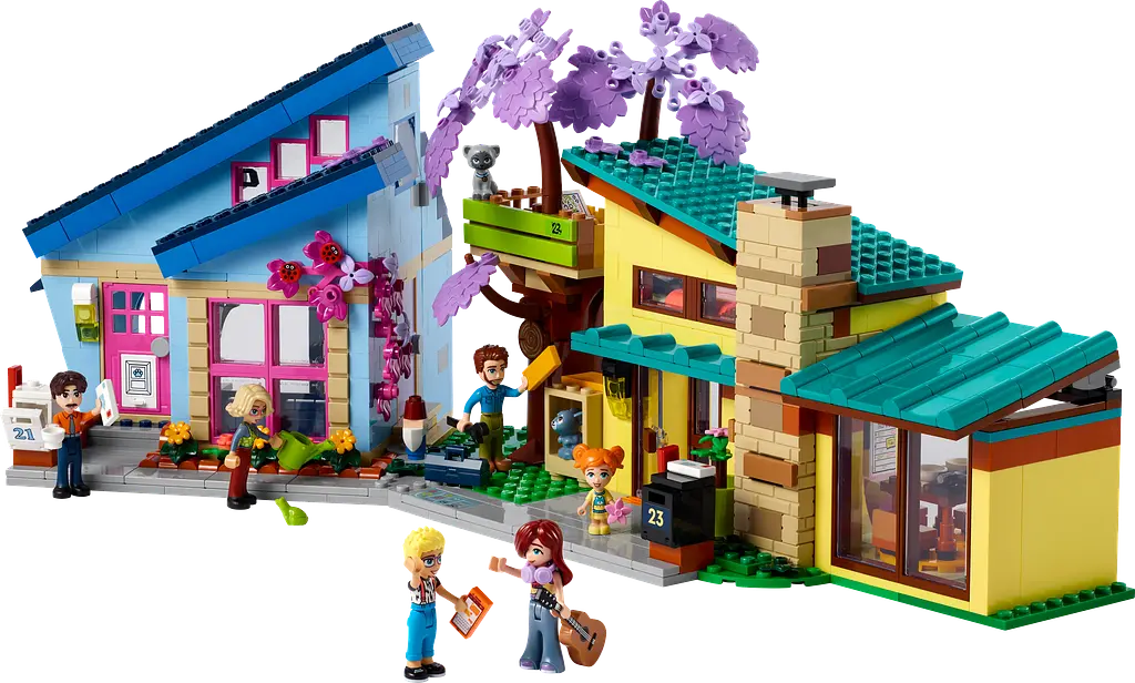 Уцінка. Конструктор LEGO Friends Родинні будинки Оллі й Пейслі 1126 деталі (42620)  - фото 2