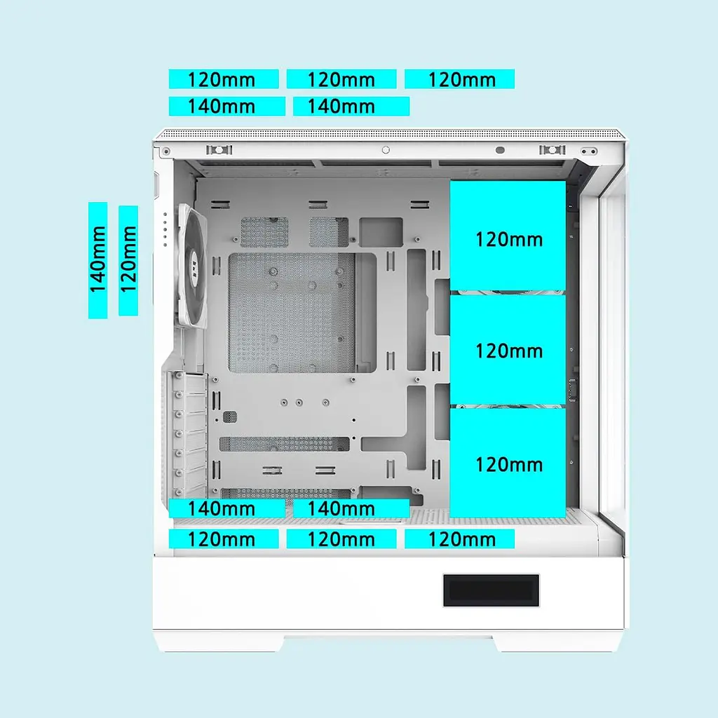 Корпус Zalman P50 DS белый (P50DSWHITE) без блока питания - фото 8