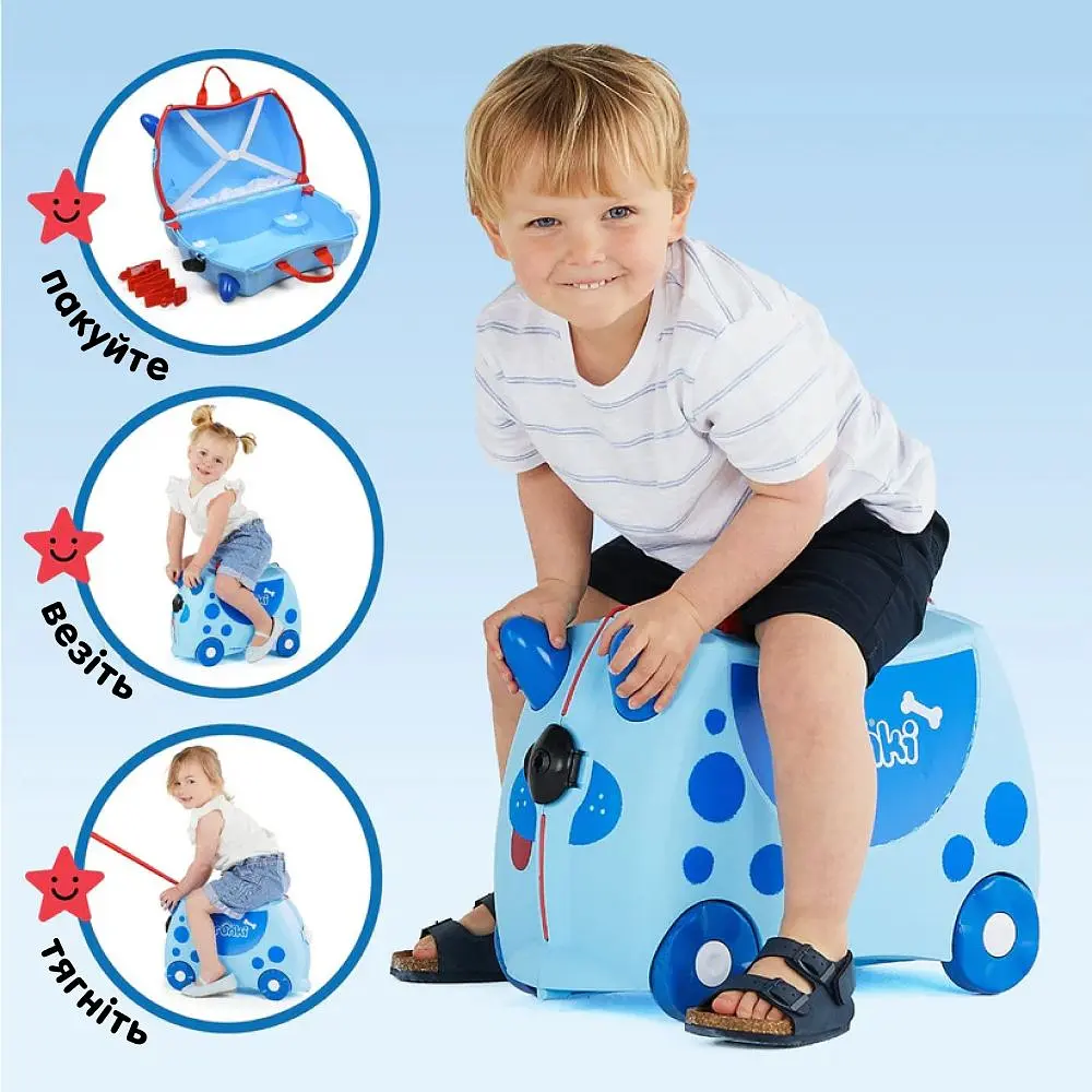 Дитяча валіза Trunki Dougie Dog блакитна (0063-GB01-UKV) - фото 3