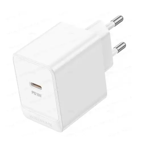 Мережевий зарядний пристрій Borofone BAS13A "Erudite", White, 20 Вт, 1xType-C (PD3.0) - фото 2