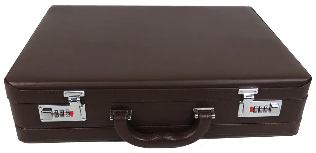 Кейс дипломат із екошкіри зі збільшенням обсягу Portfolio S1645432 Коричневий