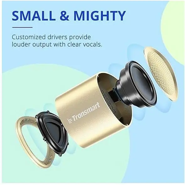 Портативна колонка Tronsmart Mini Nimo Speaker TWS 5W Bluetooth Gold - фото 7