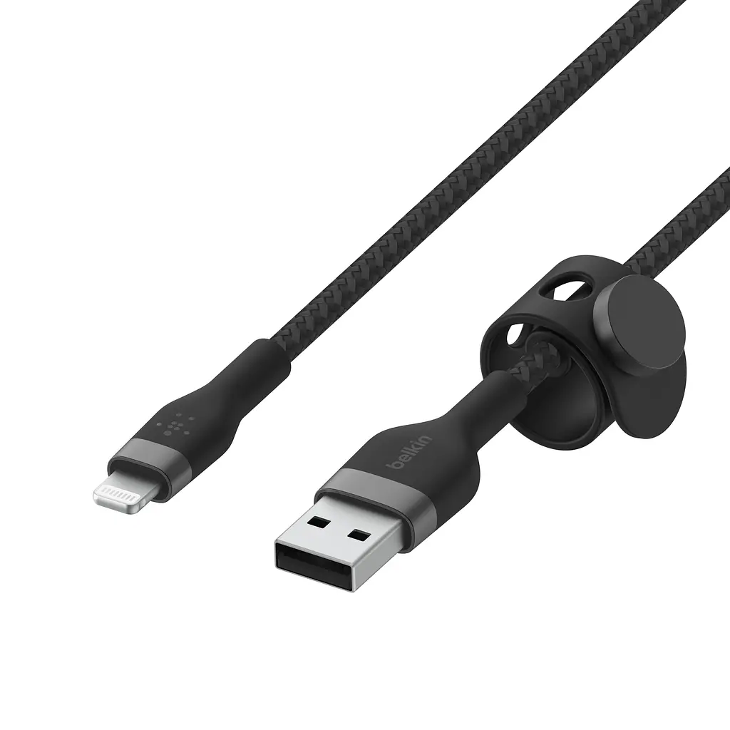 Кабель Belkin USB-A > Lightning зарядка/синхронизации 1м, плетеный, силиконовый, с ремешком на ма teh0013622 - фото 5