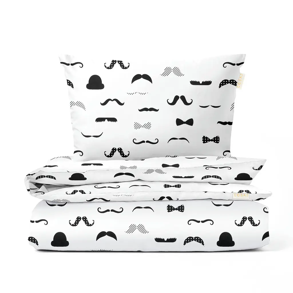 Дитяча постіль Cosas Mustache без простирадла 110х140 см (ChaplinFashion_140_2)