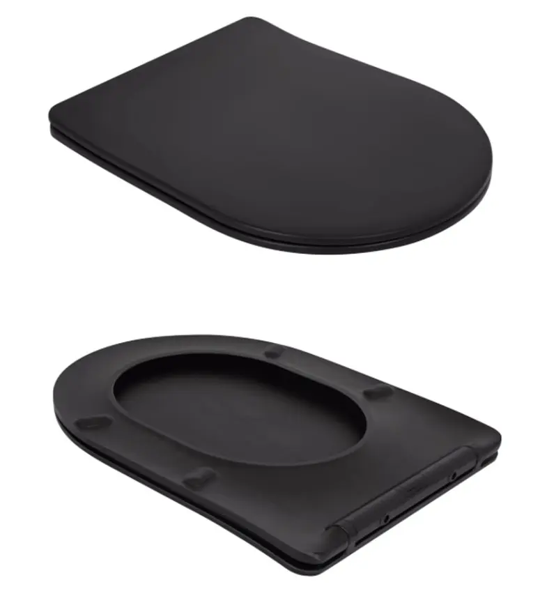 Унітаз підлоговий Qtap Robin Ultra Quiet з сидінням Slim Duroplast/ Soft-close/ Quick Release QT13226083AMB - фото 7