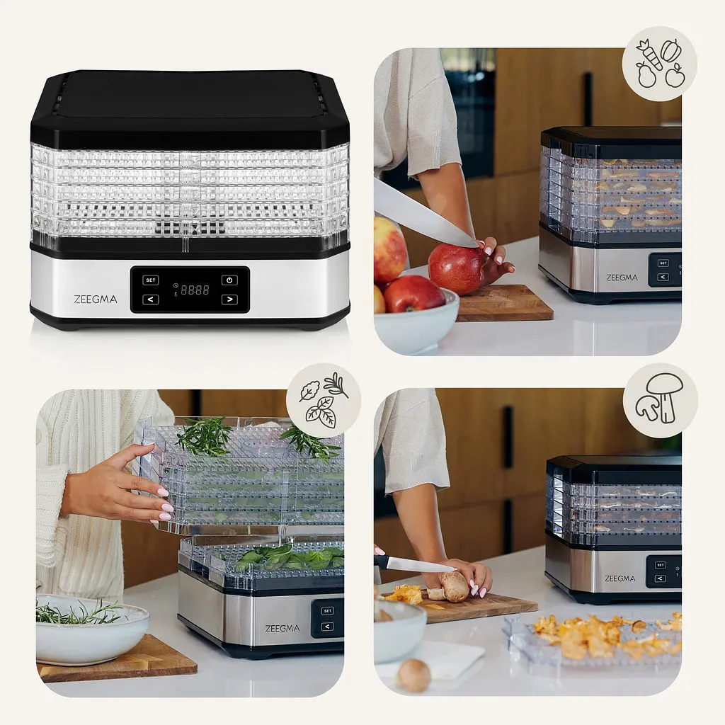 Сушилка для овощей фруктов и грибов дегидрататор Zeegma Dry Chef Silver - фото 6
