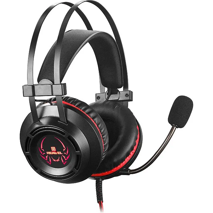 Ігрові навушники REAL-EL GDX-7450 Black/Red (EL124100039) [112552] - фото 2