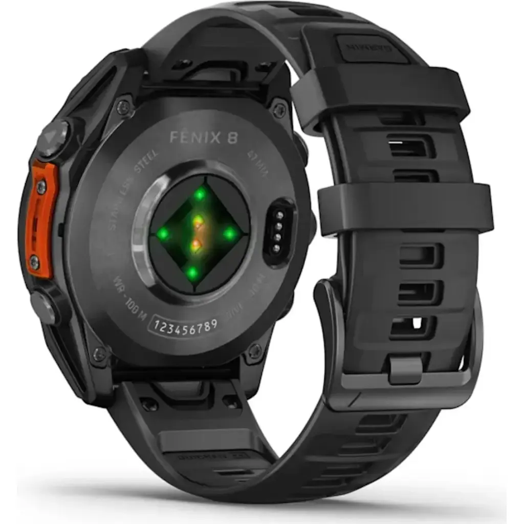 Смарт-годинник Garmin fenix 8 47mm, AMOLED, Glass/SS, SlateGray Steel/Black, BlkBnd, GPS (010-02904-00) - фото 6