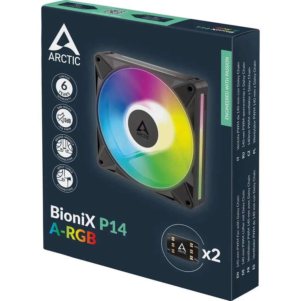 Корпусний вентилятор Arctic BioniX P14 A-RGB Black (ACFAN00339A) [175994] - фото 8