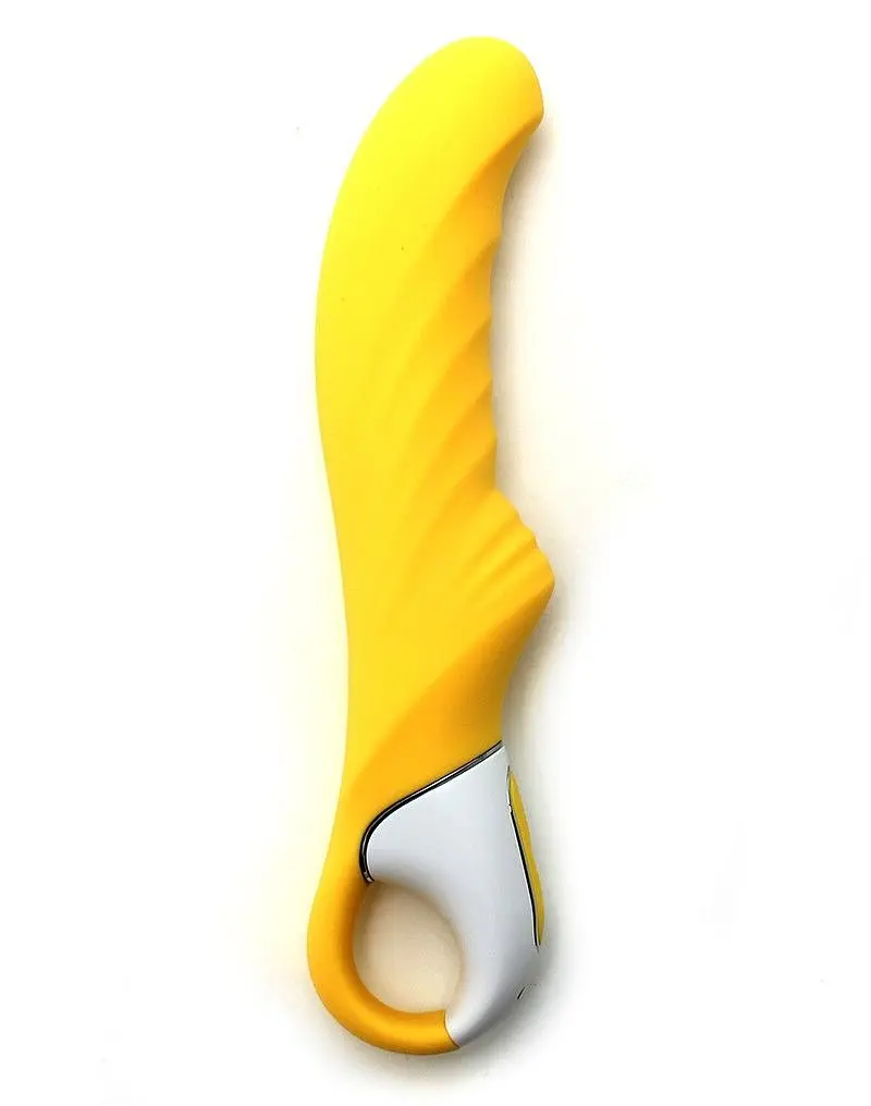 Потужний вібратор Satisfyer Vibes Yummy Sunshine з гнучким стовбуром і стимул. рельєфом, 12 режимів - фото 2