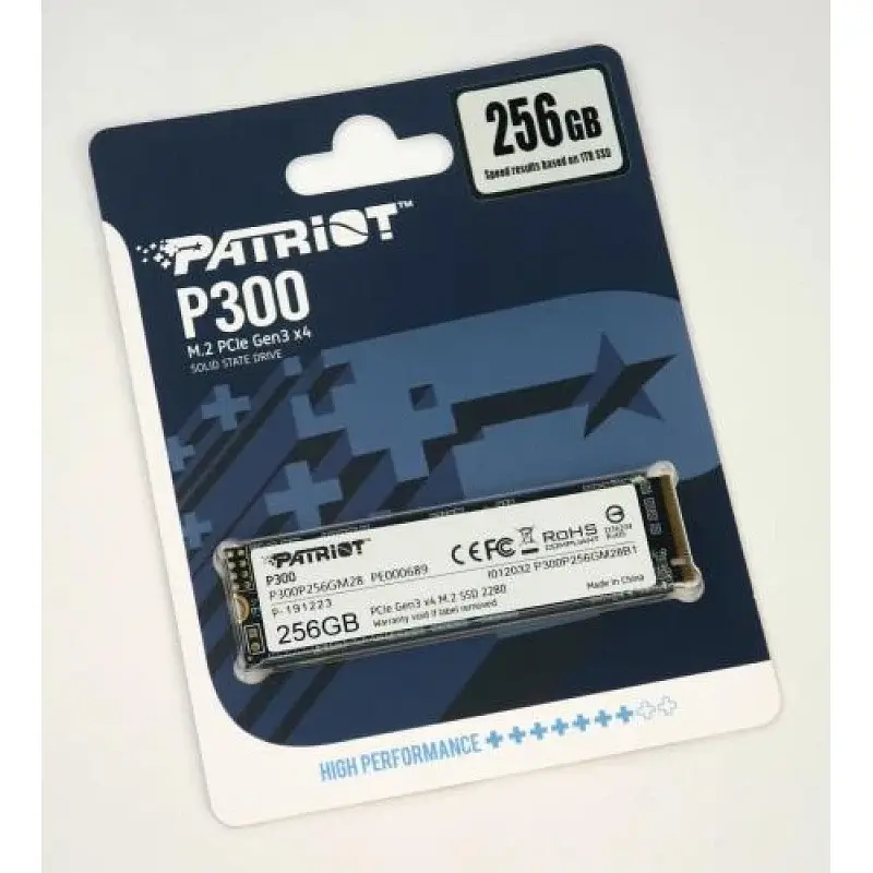 Твердотільний накопичувач SSD 256Gb, Patriot P300, PCI-E 3.0 x4, M.2 2280, 3D TLC, 1700/1100 МБ/с (P300P256GM28) - фото 2