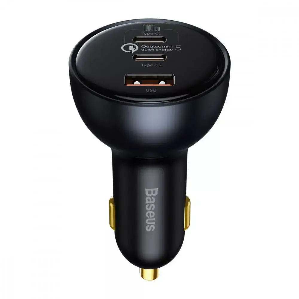 АЗУ Baseus Qualcomm Quick Charge 5 Technology Multi-Port Fast 100W USB+2Type-C+Cable Type-C TZCCZM-0G Black - фото 2