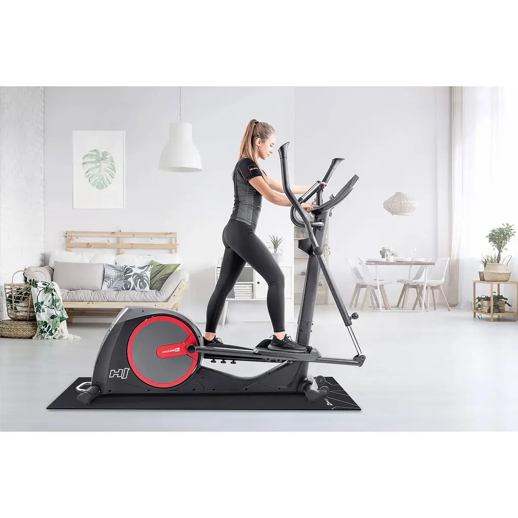 Орбітрек електромагнітний Hop-Sport HS-300C Sentinel з телеметричним поясом + мат під тренажер - фото 2