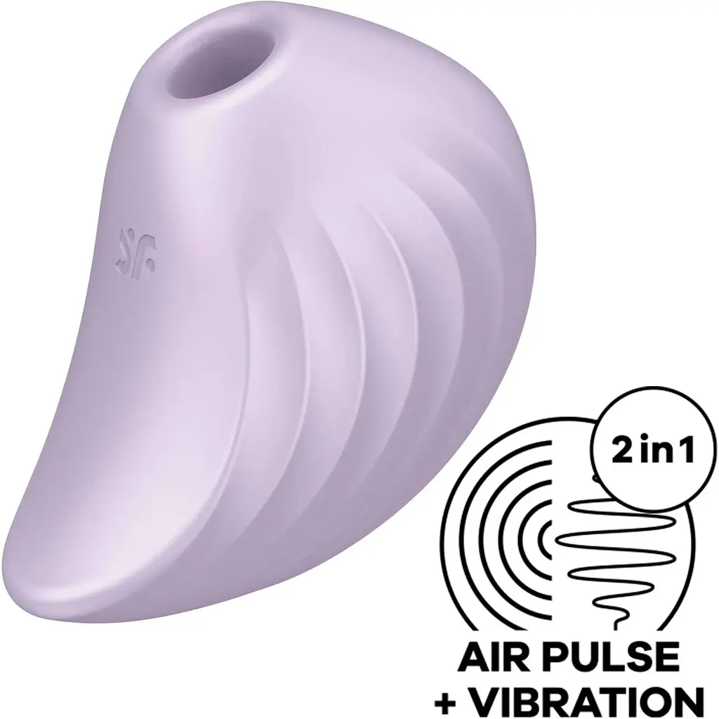 Вакуумный клиторальный стимулятор с вибрацией Satisfyer Pearl Diver Violet - фото 5