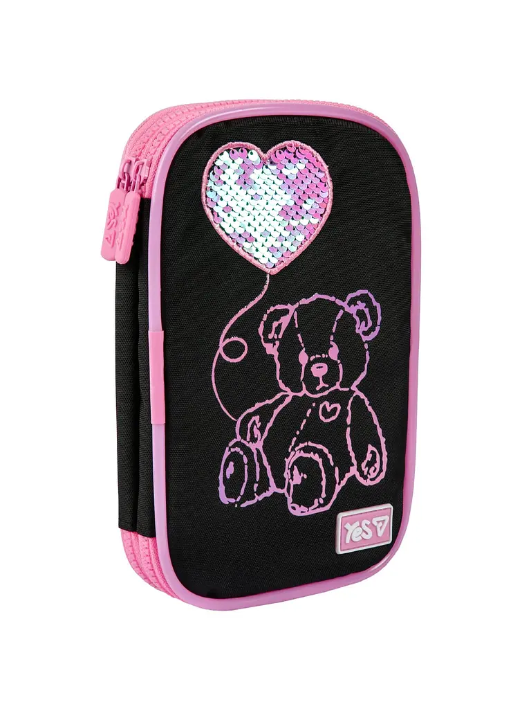 Пенал м'який YES PH-35 Pink Bear з LED (533777)