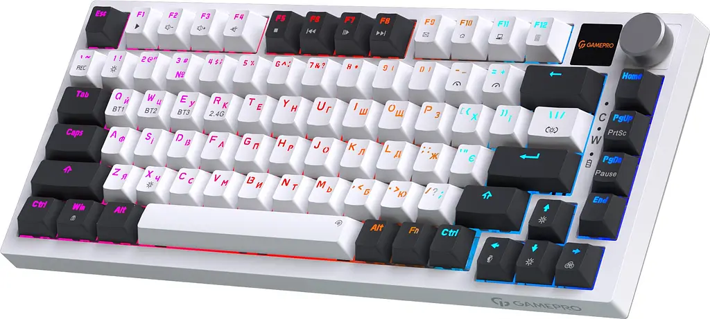 Клавіатура бездротова GamePro Asgard Valhalla QLAB Sakura Switch White With Display (MK160-W-D-QS-PRO) - фото 3