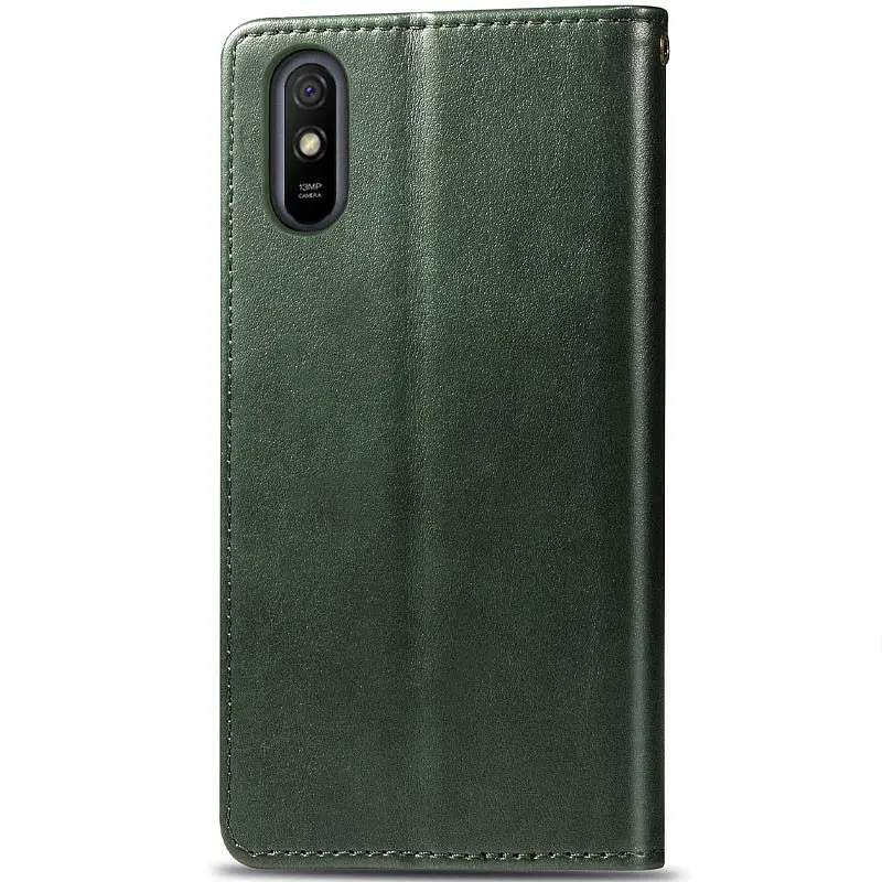 Шкіряний чохол-книжка GETMAN Gallant (PU) для Xiaomi Redmi 9A Зелений - фото 5