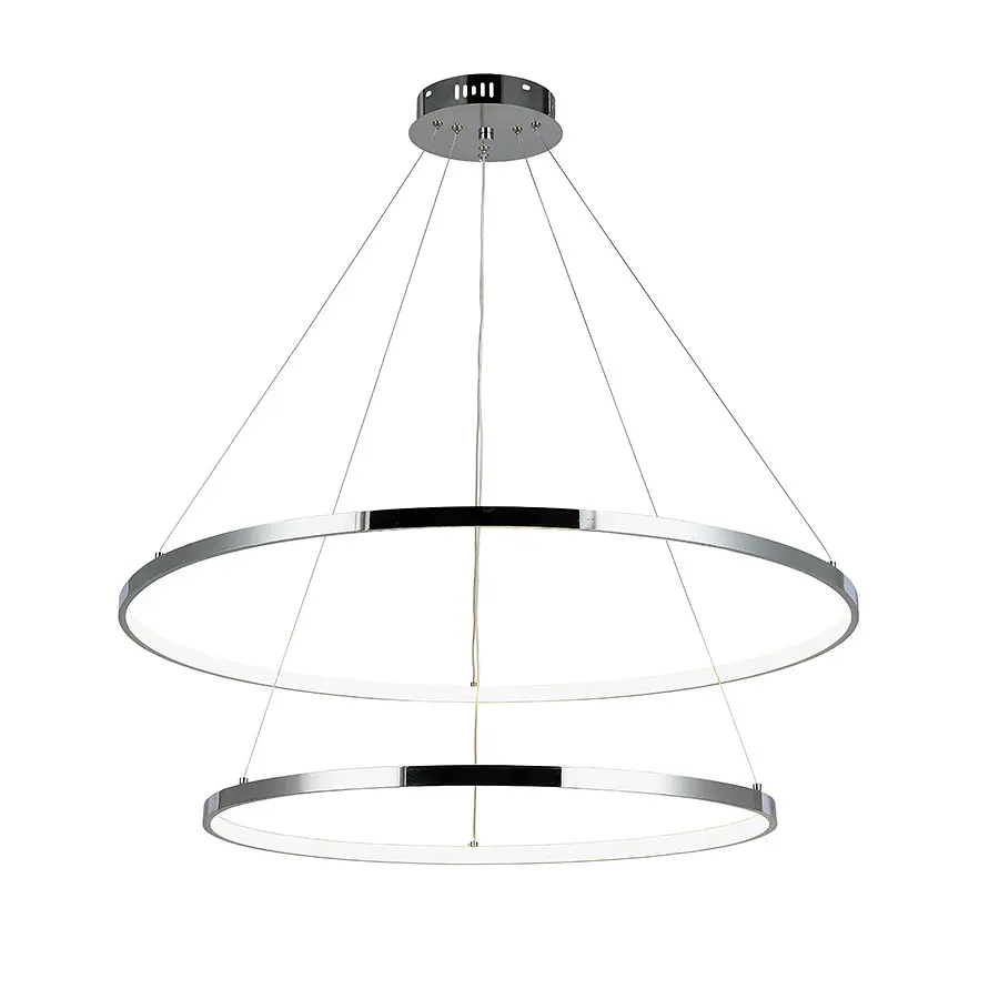 Люстра стельова LED Levistella 7529832-2A CHROME LED (600+800), 100W, хром, сучасний стиль з пультом, три режими світла, діаметр - фото 2