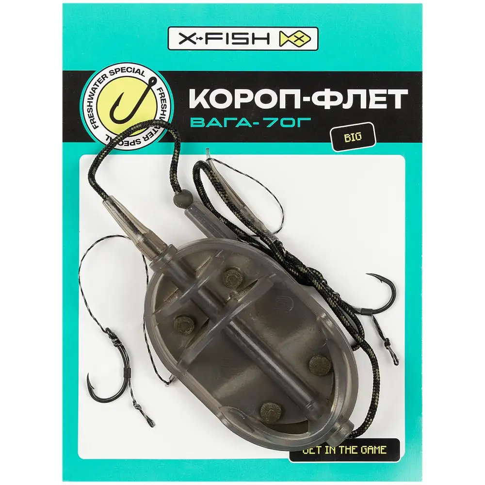 Оснащення коропове X-Fish Короп-флет Big 2 гачка 70g - фото 2