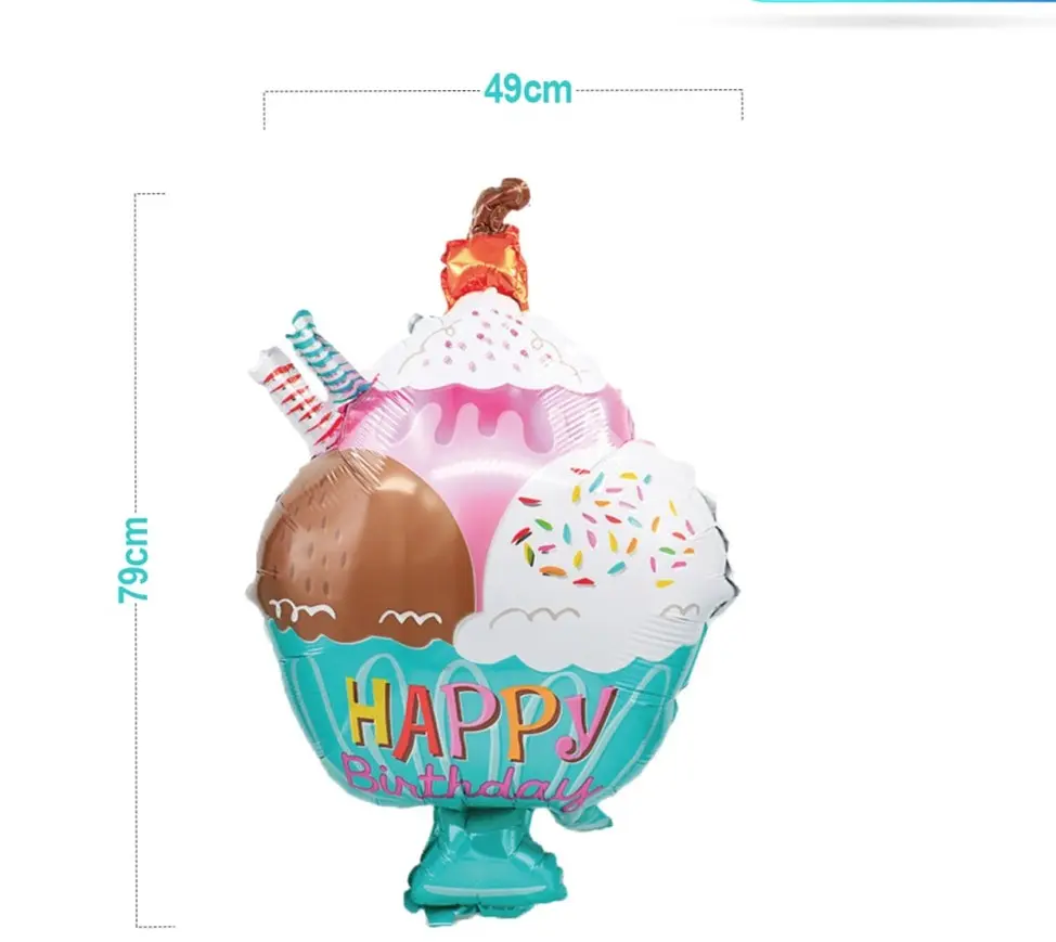 Балон "Морозиво Happy Birthday" 49×79 см 1 шт