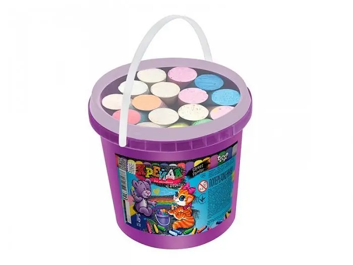 Крейда для малювання у ведрі, Danko Toys (16 шт.)