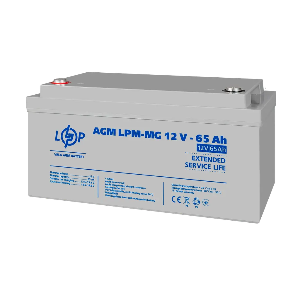 Акумулятор мультигелевий LPM-MG 12V - 65 Ah - фото 3