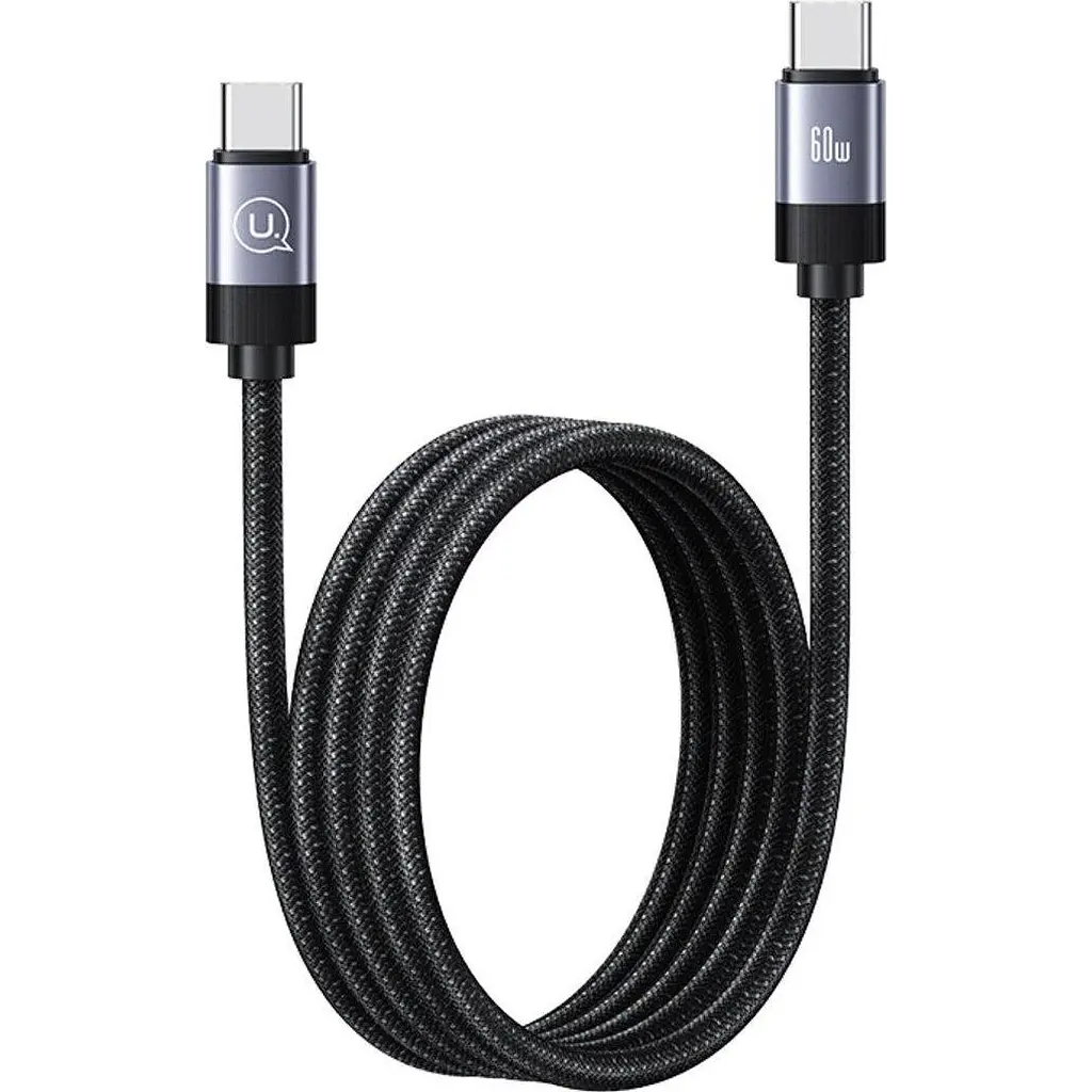 Кабель Usams US-SJ704 Rui Magnetic USB-C to USB-C 60W 1m Tarnish (SJ704USB01) [153983] - фото 2