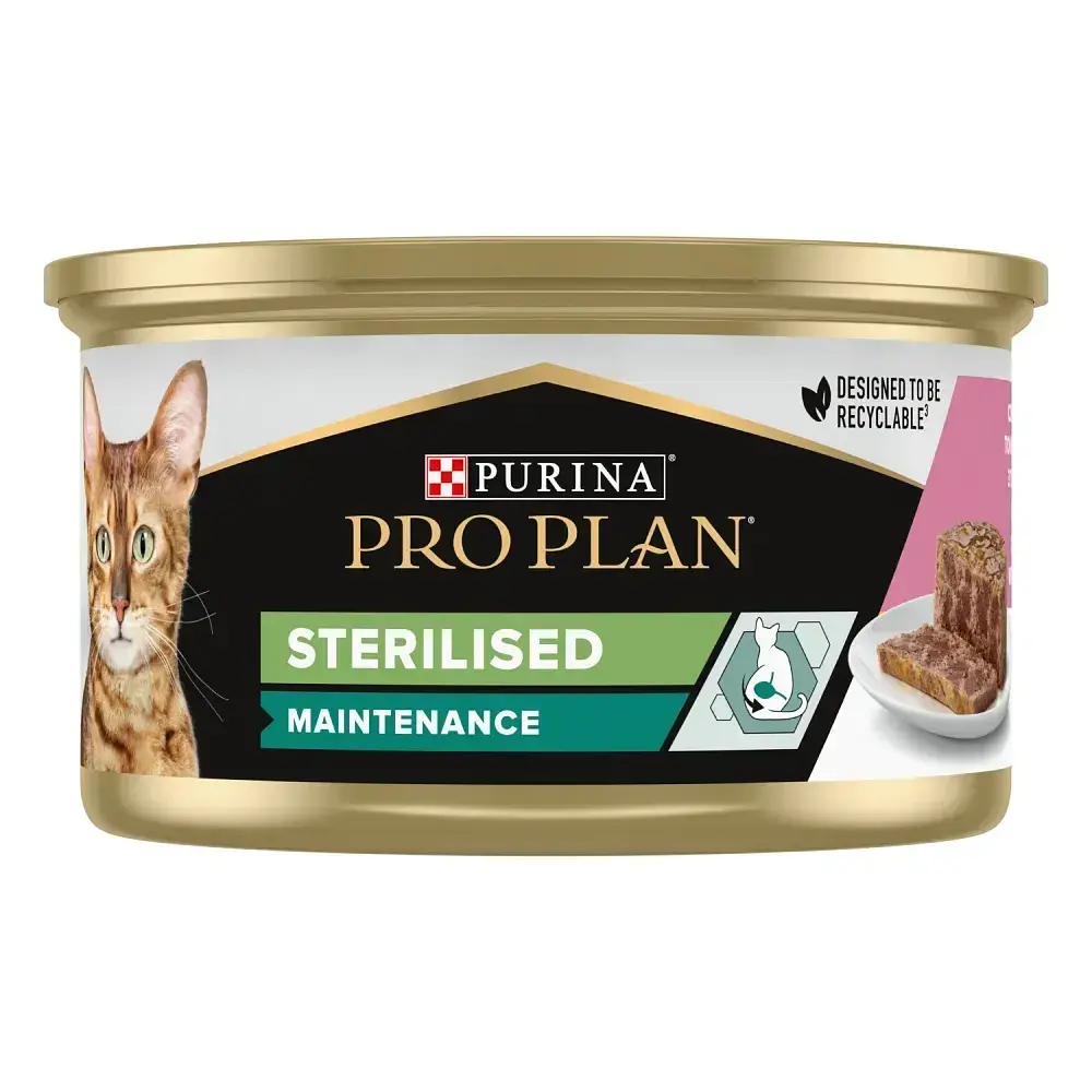 Влажный корм для стерилизованных котов Purina Pro Plan Sterilised паштет с лососем 85 г 12600685 - фото 2