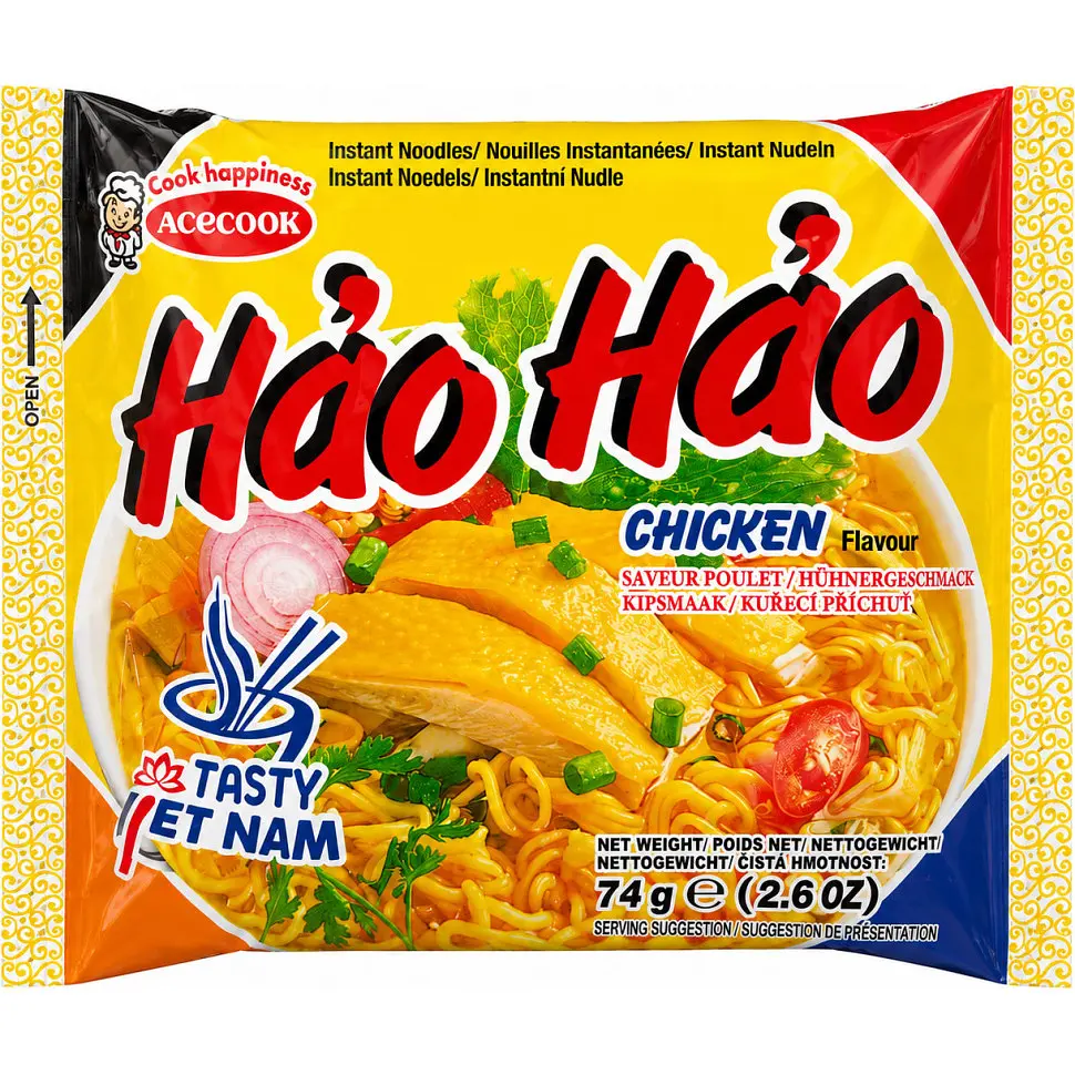 Локшина швидкого приготування Hao Hao зі смаком Курки Acecook 74г