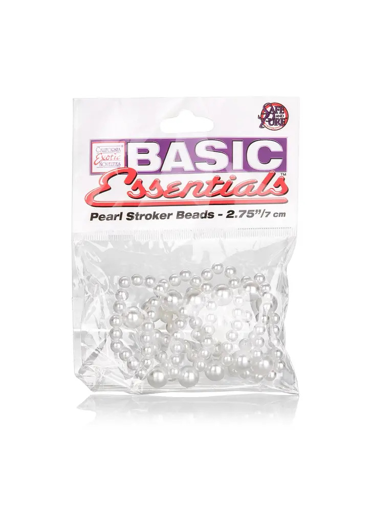 Насадка на пеніс CalExotics Basic Essentials Pearl Stroker Beads 7 см білий - фото 4