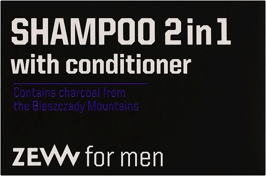 Шампунь 2 в 1 с кондиционером и древесным углем Zew For Men Shampoo 85 мл - фото 2